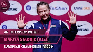 Mariya STADNIK AZE snags 10th Euro title [upl. by Ordnasela]