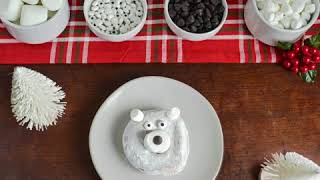 Entenmann’s® DIY Holiday Polar Bear Donuts with Softees amp Popettes [upl. by Trilbie560]