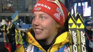 15022013 Biathlon WM Nove Mesto StaffelRelay Winner NorwegenNorway 1st cap Laura Dahlmeierger [upl. by Tonry509]