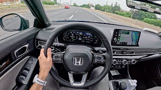 2025 Honda Civic HYBRID  First Drive With 200hp  50MPG POV Binaural Audio [upl. by Rothmuller]