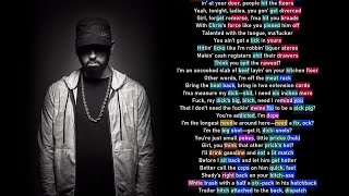 Eminem  Wont Back Down Rhyme Scheme [upl. by Fabyola]