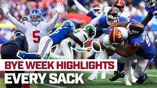 Every Giants Sack at the Bye Week  New York Giants [upl. by Adialeda898]