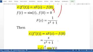 Laplace transform of derivatives [upl. by Dinah907]