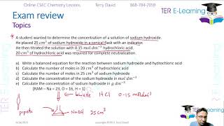 CSEC Chemistry  Titrations and calculations [upl. by Ledairam411]