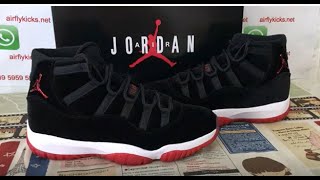 FIRST LOOK Air Jordan 11 Bred Velvet Review [upl. by Hanschen421]