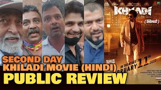 Khiladi Movie SECOND DAY Public Review  Picks Up Momentum  Ravi Teja  Hindi Public Review [upl. by Mayda]