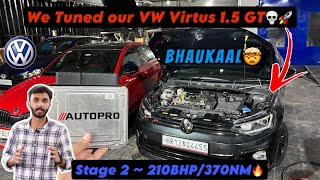 STAGE 2 VW Virtus 15 GT DSG Tuned🚀 210BHP370NM Torque ne Pagal Kardia🤯 vw virtusgt tuned [upl. by Fatimah249]