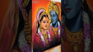 Siyaram Shringar  Sita Ram Vivah Painting 🙏🏻 Sita Ram siyaram shringar acrylic painting [upl. by Eugirne]