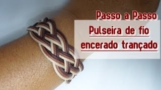 NM Bijoux  Passo a Passo  Pulseira de fio encerado trançada [upl. by Adlen733]