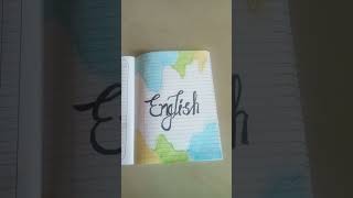 How I decorate my English book zaaraarts3747 ytshort [upl. by Leong]