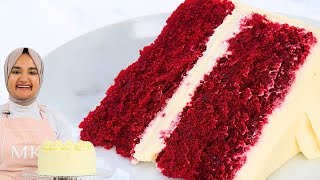 Super moist traditional RED VELVET CAKE recipe with ERMINE FROSTING [upl. by Lenahs]