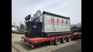 DZL chain grate stoker coal fired steam boiler [upl. by Leoj]