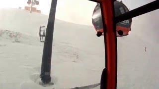 Ski lift caught in A STORM with Contour Roam2 GoPro Hero3 [upl. by Seward927]