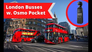 Riding around with DJI Osmo Pocket on London Busses POV FPV Action Cam Gimbal compilation night day [upl. by Parthena]