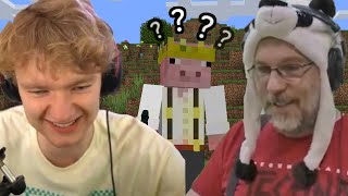 Tommy Plays Minecraft with Technoblades Dad [upl. by Kallman551]