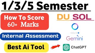 How To Score 60  Marks In SOL Internal Assessment  Best Ai Tools  All UGPG Courses  Must Watch [upl. by Damahom]