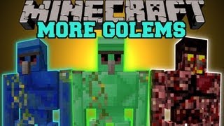 Minecraft MORE GOLEMS TONS OF NEW GOLEMS Golem World Mod Showcase [upl. by Lat868]