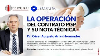 Webinar la operación del contrato PGP y su nota técnica  Dr Cesar Augusto Arias [upl. by Key36]