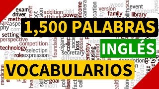 1500 palabras más usadas en inglés  Vocabulario en inglés con pronunciación y traducción [upl. by Salene814]