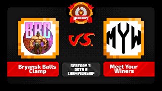 BeReddy 3 Dota 2 Championship ｜ Bryansk Balls Clamp vs Meet Your Winers ｜ Div 3 Group A ｜ Bo3 [upl. by Ennaira]