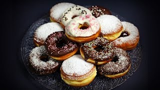 Krapfen  Faschingskrapfen  Vanillekrapfen  Berliner  Bauernkrapfen  Donuts mit Vanillecreme [upl. by Aisatnaf]