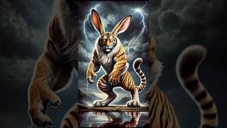 rabbit amp tiger FUSION🐰🐯shorts funny fusion aiimages animals [upl. by Lucita]