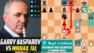 Garry Kasparov CRUSHED Mikhail Tal with a Brilliant Knight Sacrifice SWIFT Tournament 2nd 1987 [upl. by Strage]