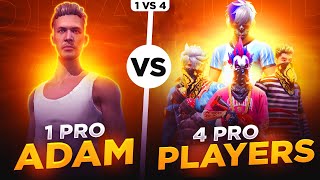 1 Piro Adam😂 Vs 4 Pro Players  1 Vs 4 Op Gameplay By Me Noob Prank Garena Free Fire In Telugu [upl. by Eeliah]