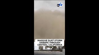 Massive dust storm sweeps through Central California [upl. by Bysshe]