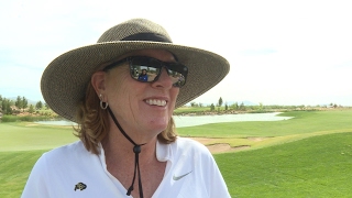 2017 Pac12 Womens Golf Championships Colorado head coach Anne Kelly proud of Buffs T2nd [upl. by Ajnot]