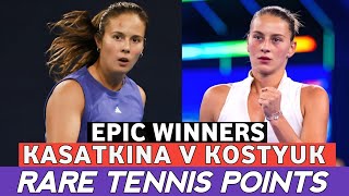 Daria Kasatkina Classy Tennis vs Marta Kostyuk Heavy Play Magic Points  Rare Tennis Classic [upl. by Conlin620]