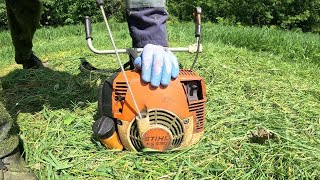 ✅ Stihl FS 450  String Trimmer  Mowing the Grass [upl. by Anabella]