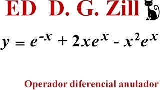 Operador diferencial anulador de una función Zill 4523 [upl. by Arihk]