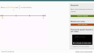 Localização de frações impróprias na reta numérica positiva [upl. by Elleoj]