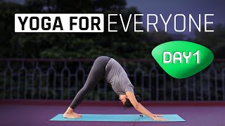 Day 1 of 10 days Daily Yoga Routine for Beginners Follow Along  Yoga for Beginners [upl. by Atcele]