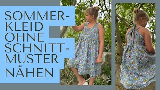 Sommerkleid ohne Schnittmuster nähen  DIY mit Annas Nähschule [upl. by Wooldridge519]