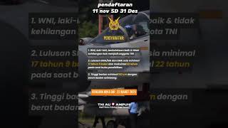 Pendaftaran tamtama PK TNI AU gel 1 11 nov SD 31 Des 2024 [upl. by Francene]