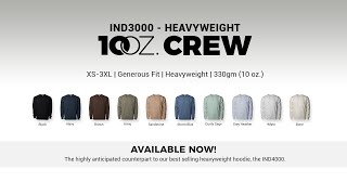 Introducing the IND3000  10oz Heavy Weight Crew  Independent Trading Co [upl. by Ahsilaf]