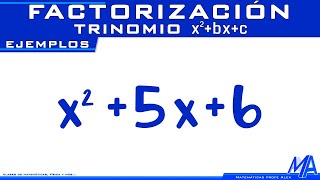 Factorización Trinomio de la forma x2bxc [upl. by Haelahk]