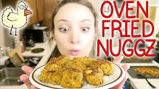 Easy Oven Fried Chicken Nuggets Recipe [upl. by Elocin]