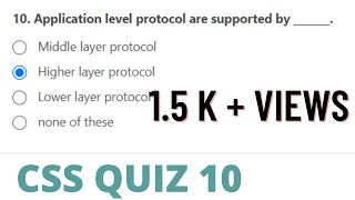 CSS quiz 10  CSS QUIZ 10 AKTU PRUTOR ANSWERS [upl. by Nnaeed]