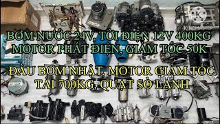 31102024  MOTOR GIẢM TỐC TỜI ĐIỆN 12V 400KG MOTOR PHÁT ĐIỆN QUẠT SÒ LẠNH GIẢM TỐC 50K [upl. by Euqinamod]