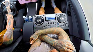 DJ SET in moving car EDM amp Tech House [upl. by Roddy153]