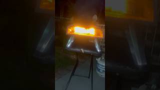 Temu brick pizza oven catches on fire [upl. by Dlaner]