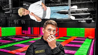 EXTREME HIDE AND SEEK IN TRAMPOLINE PARK FROM THE SECURITY [upl. by Ariat]