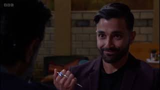 Eastenders Vinny signs the paper work to own the chicken shops as Nish tricks him scene [upl. by Fretwell]