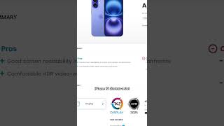 Layar iPhone 16 JELEK Ini Faktanya by DxOMark shorts iphone16 [upl. by Leahcym]