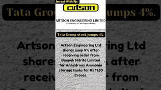 Artson engineering news investmentstrategies stockmarket ytshorts investmentstrategy [upl. by Kurtis]