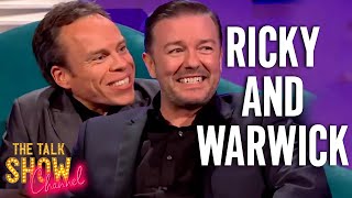 Warwick Davis amp Ricky Gervais On Fictional Versions Of Themselves  The Talk Show Channel [upl. by Ellehcsor888]