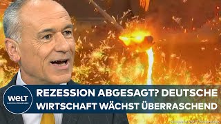 DEUTSCHE WIRTSCHAFT Überraschendes Wachstum Rezession ade Herbstbelebung am Arbeitsmarkt schwach [upl. by Acirtal]